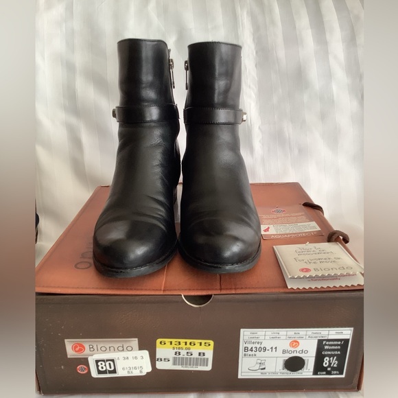 Blondo Waterproof Black Leather Boots with AquaProtect - Size 8.5 - Picture 5 of 11